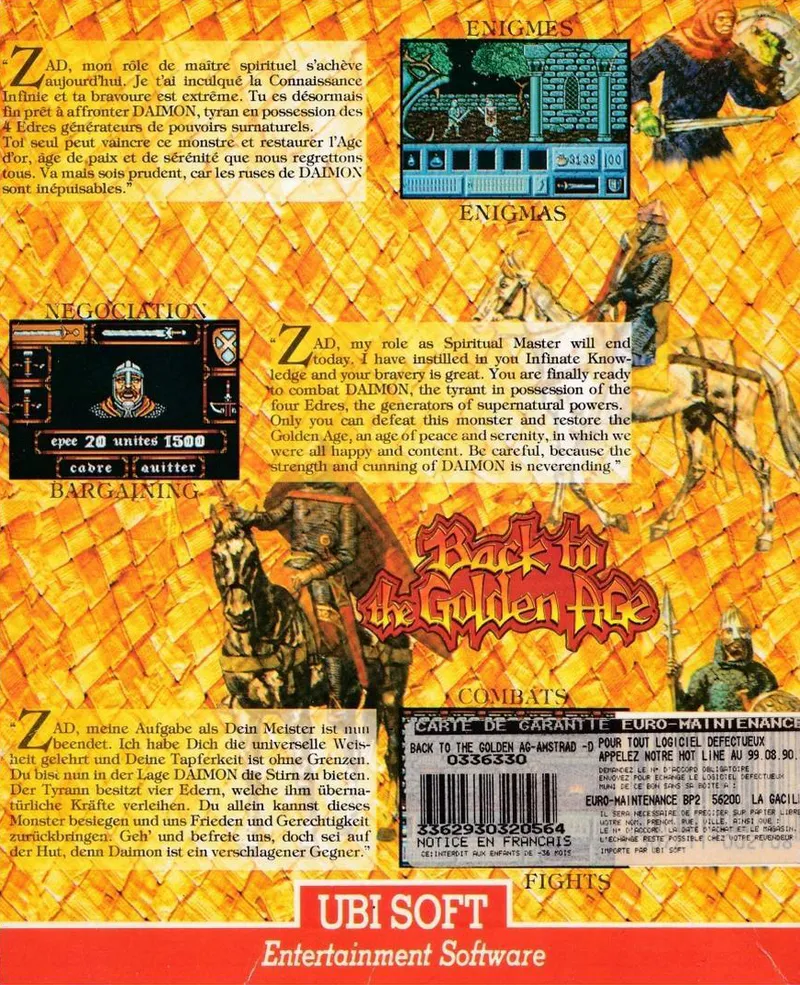 Back to the Golden Age box back
