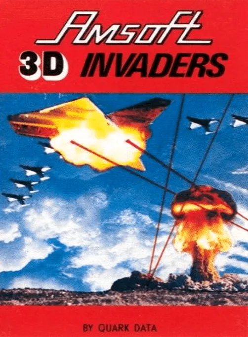 3-D Quark Invaders cover art for Amstrad CPC