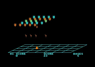 Backdrop artwork for 3-D Quark Invaders