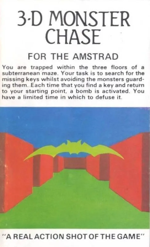 3-D Monster Chase box back
