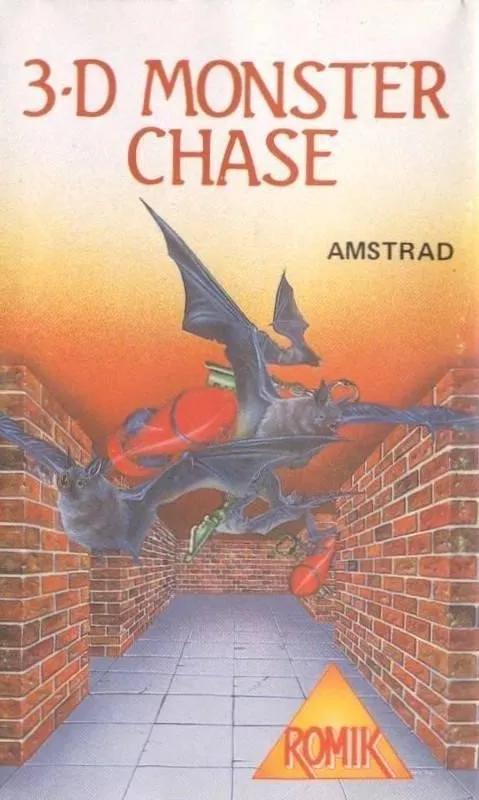 3-D Monster Chase cover art for Amstrad CPC