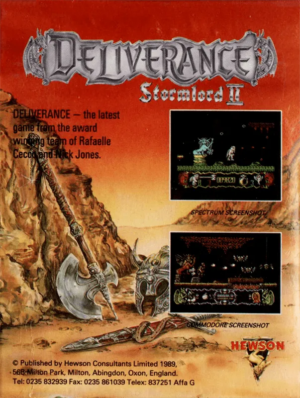 Stormlord II: Deliverance box back