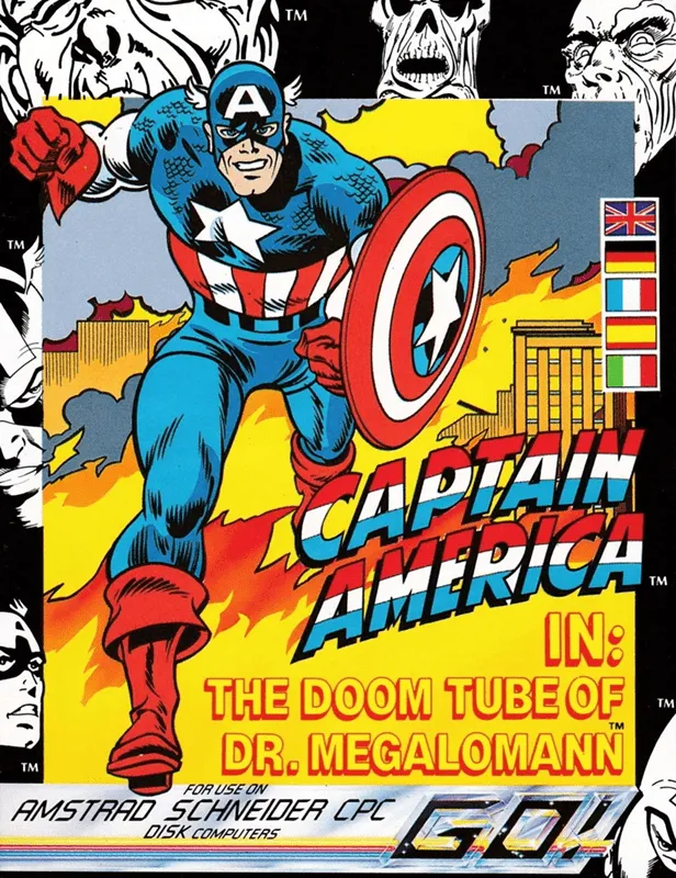 Captain America: Defies the Doom Tube box art