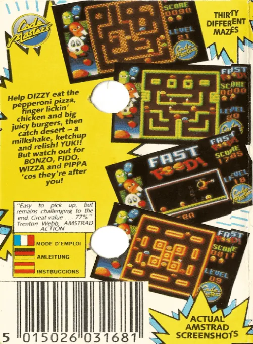 Fast Food Dizzy box back