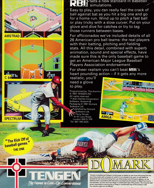R.B.I. 2 Baseball box back