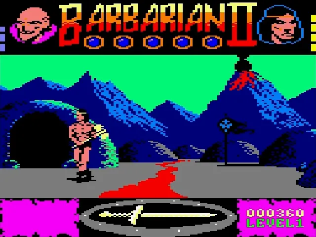 Backdrop artwork for Barbarian II: The Dungeon of Drax