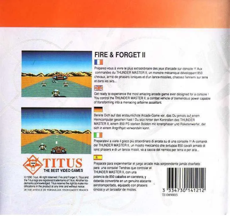 Fire & Forget II box back