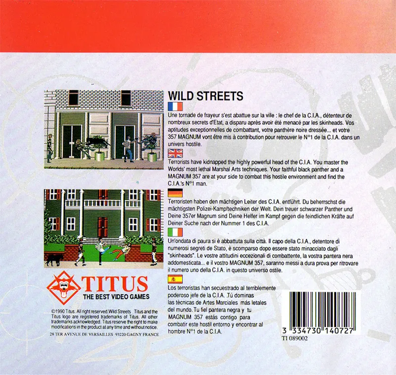 Wild Streets box back