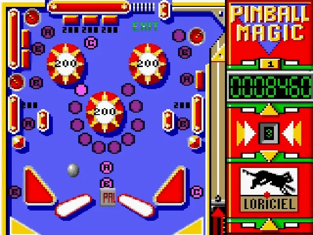 Backdrop artwork for Super Pinball Magic