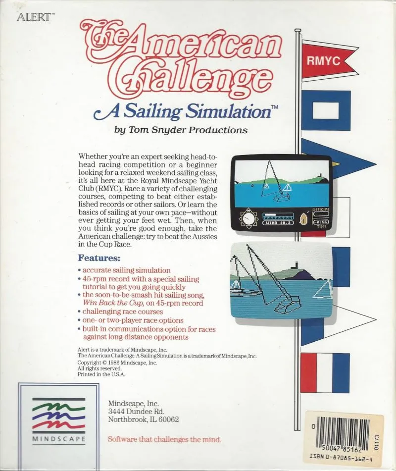 The American Challenge: A Sailing Simulation box back
