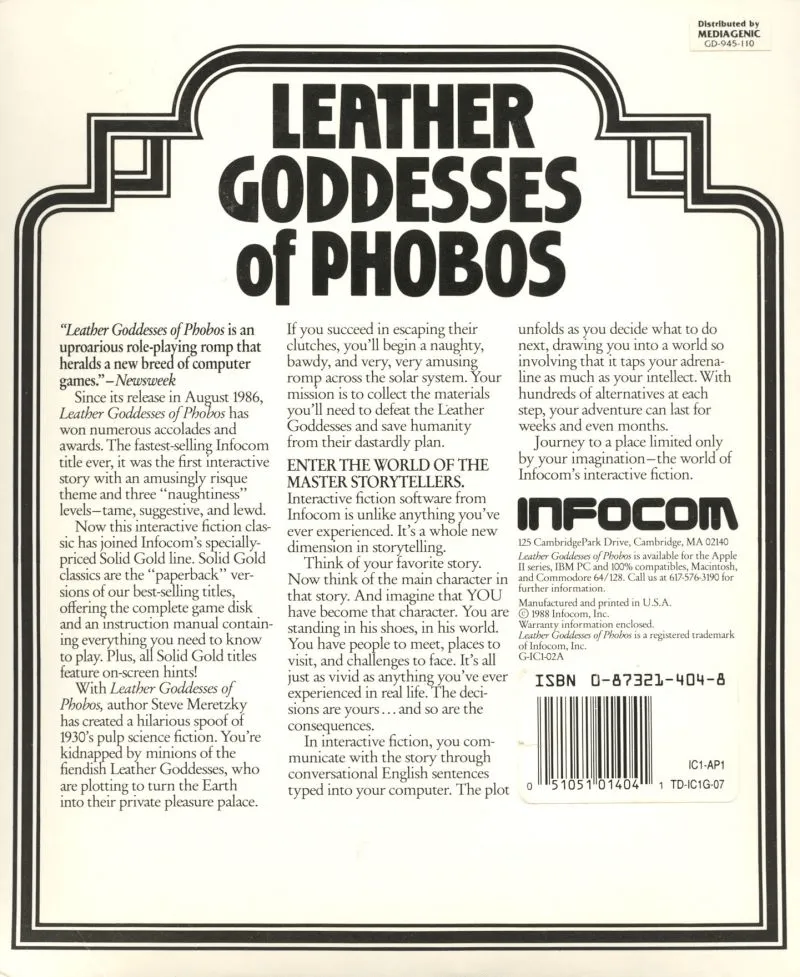 Leather Goddesses of Phobos box back