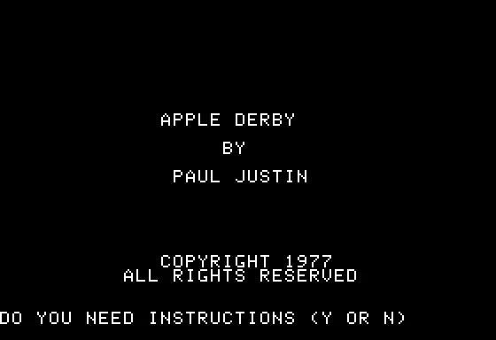 Backdrop artwork for Apple Derby