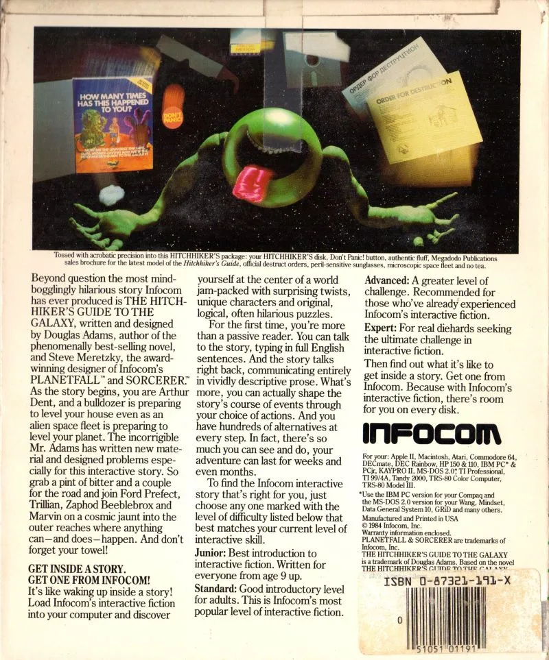 The Hitchhiker's Guide to the Galaxy box back