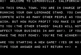 Backdrop artwork for Lemonade Stand
