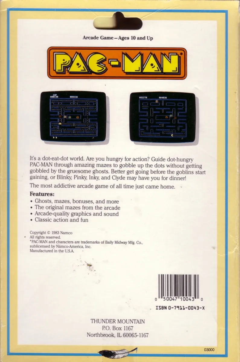 Pac-Man box back