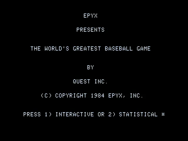 The World's Greatest Baseball Game screenshot
