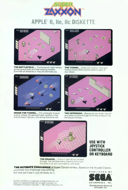 Super Zaxxon box back