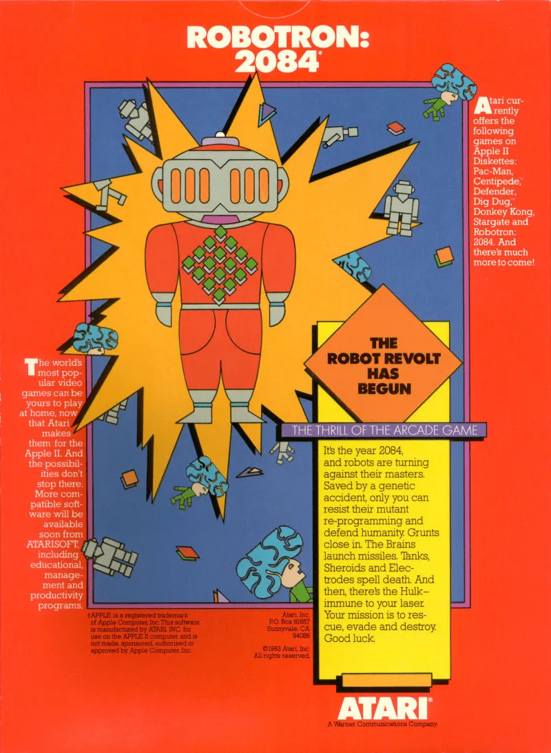 Robotron: 2084 box back