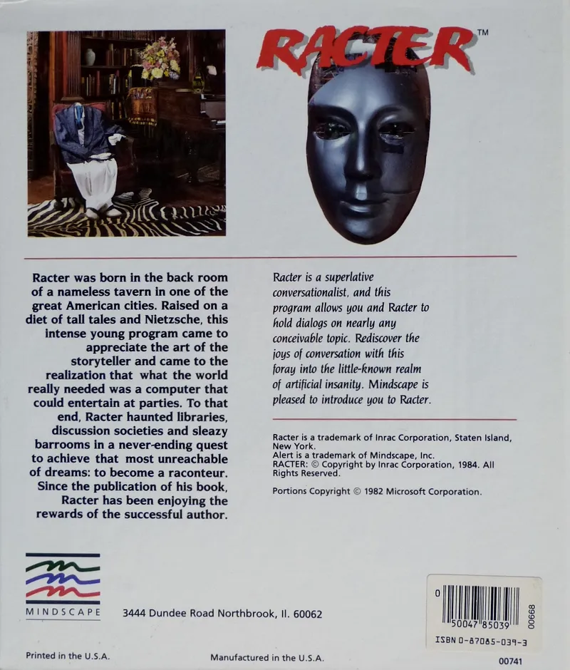 Racter box back