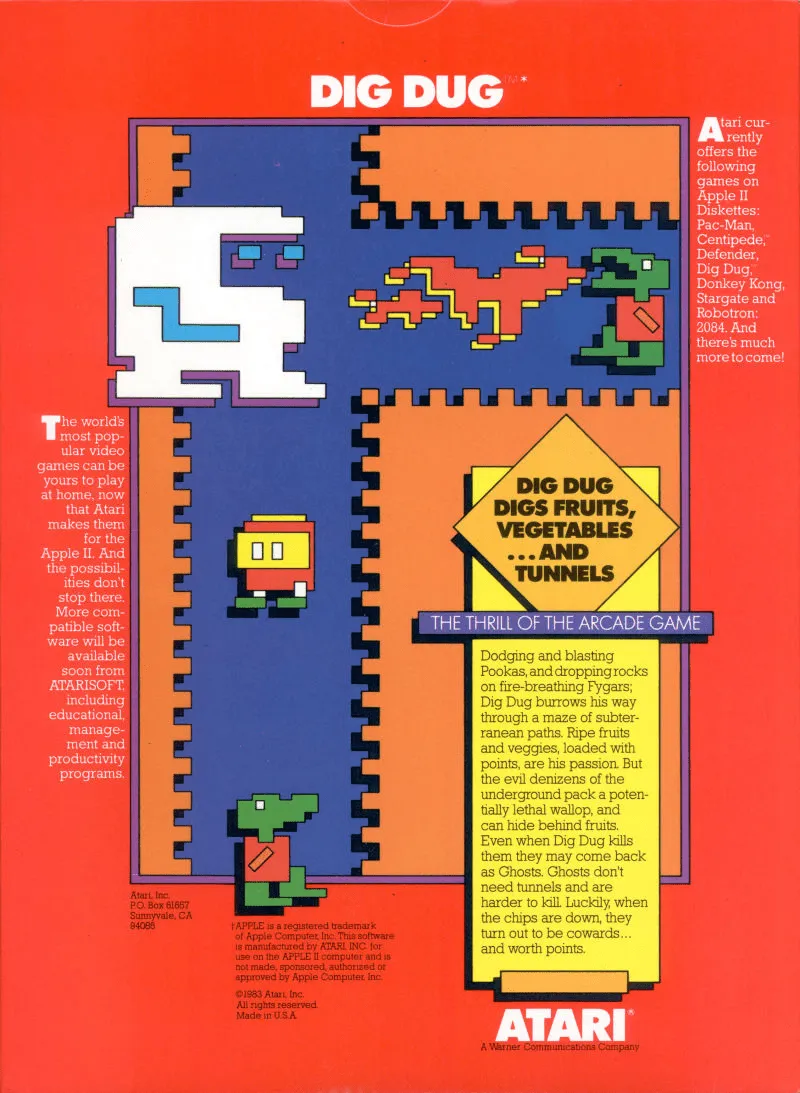 Dig Dug box back