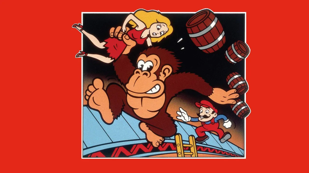 Backdrop artwork for Donkey Kong