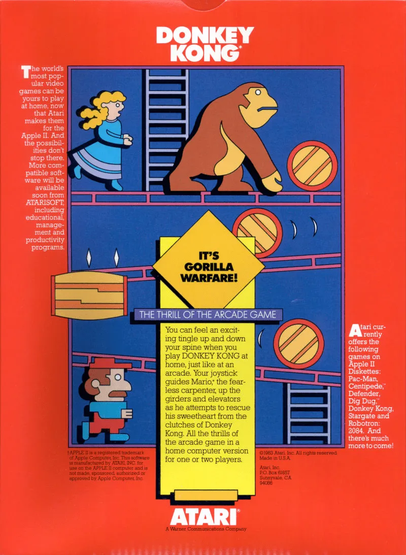 Donkey Kong box back