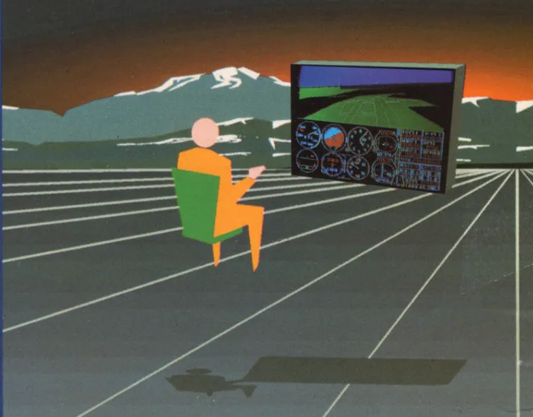 Backdrop artwork for Flight Simulator II