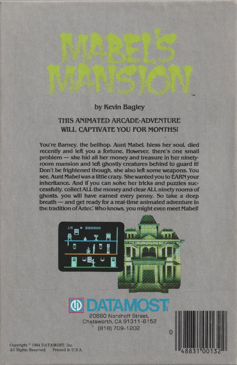 Mabel's Mansion box back