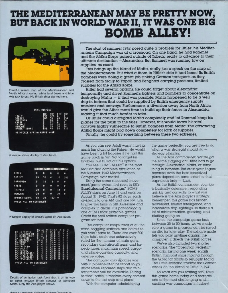 Bomb Alley box back
