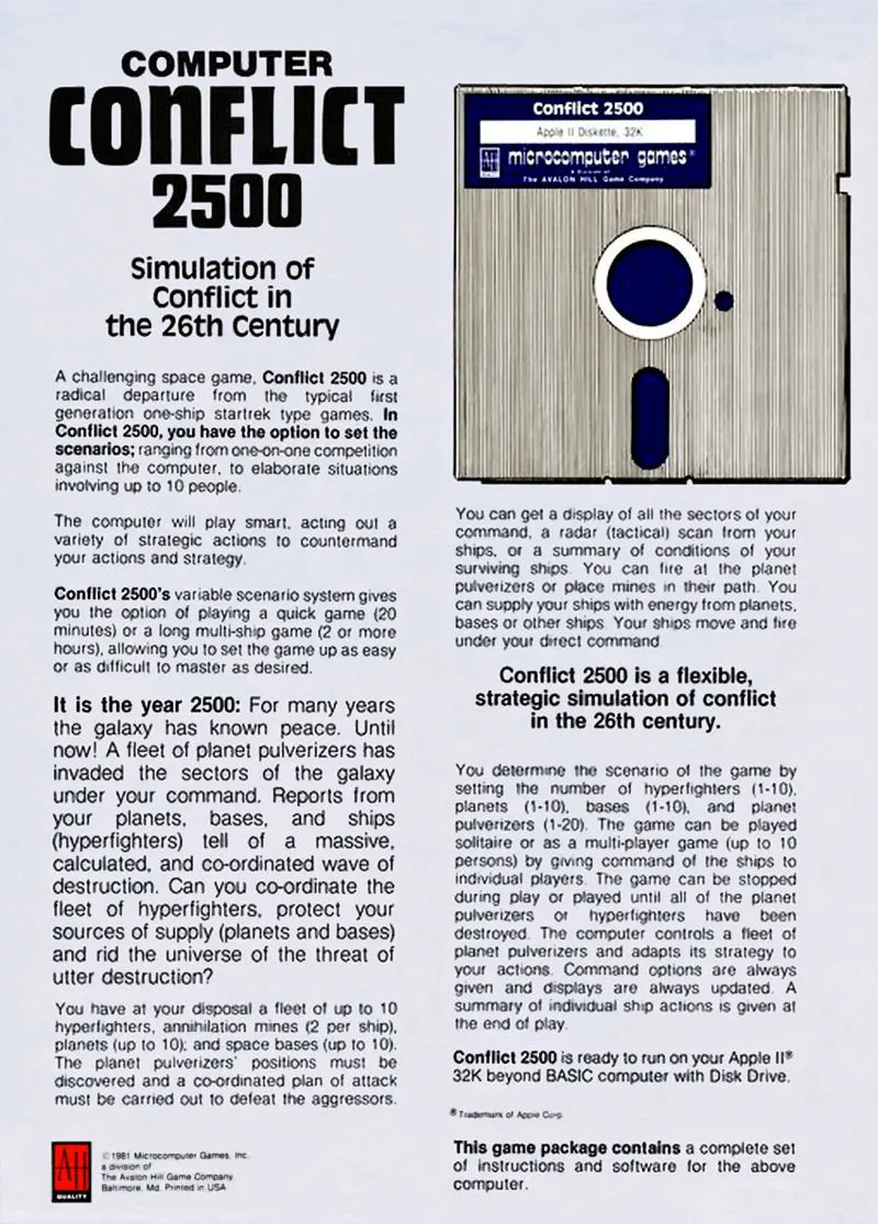 Conflict 2500 box back