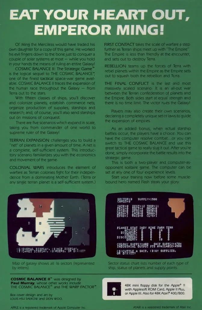 Cosmic Balance II: The Strategic Game box back