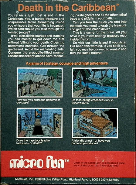 Death in the Caribbean box back