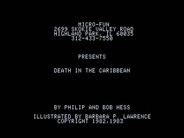 Death in the Caribbean screenshot