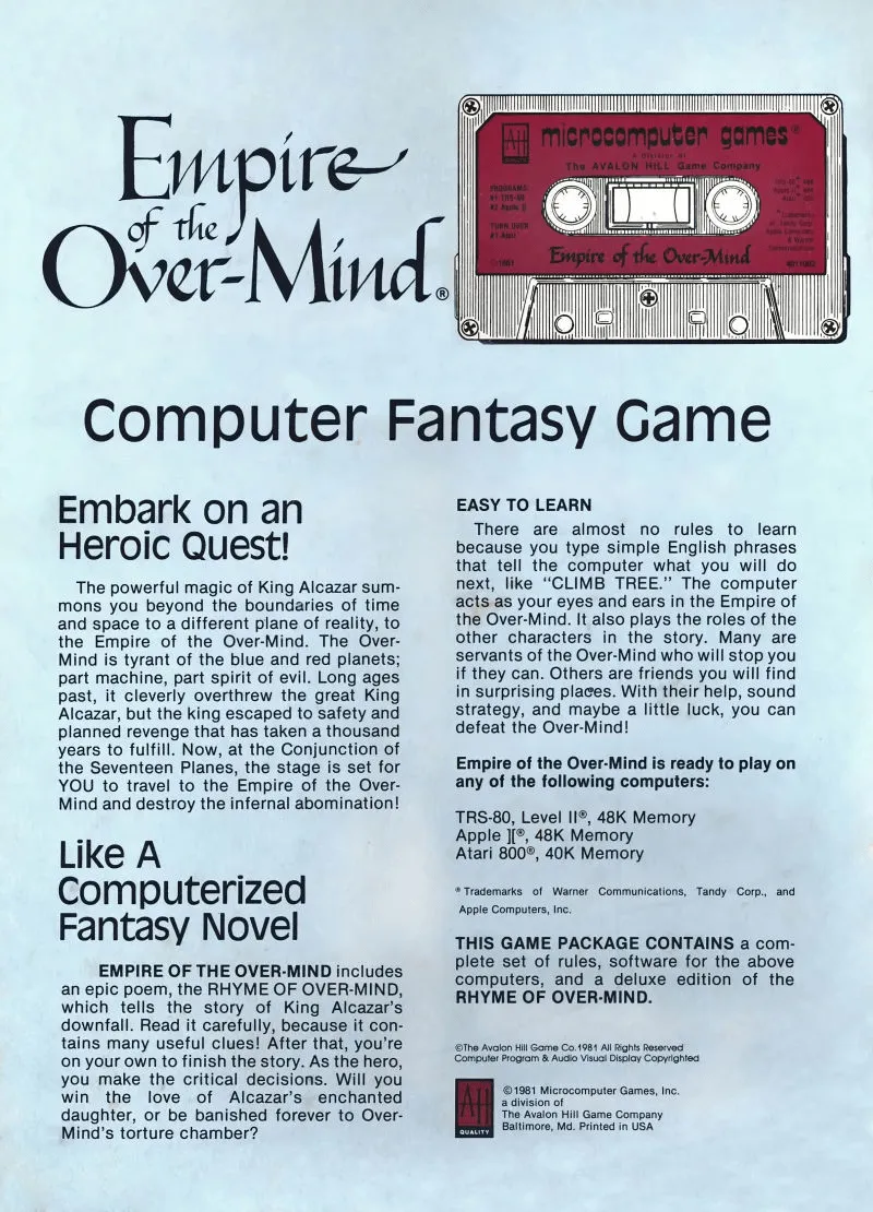 Empire of the Over-mind box back