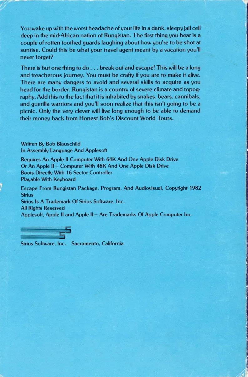 Escape from Rungistan box back