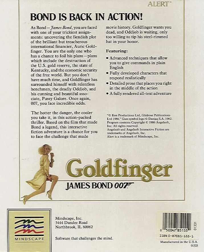 Goldfinger box back
