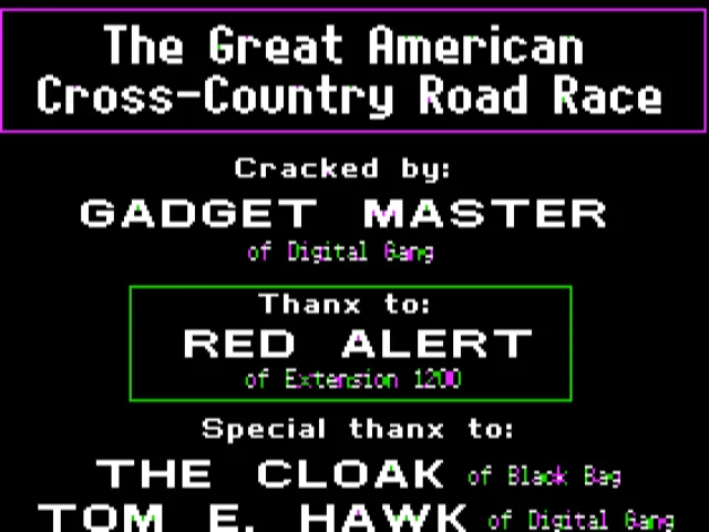 The Great American Cross-Country Road Race screenshot
