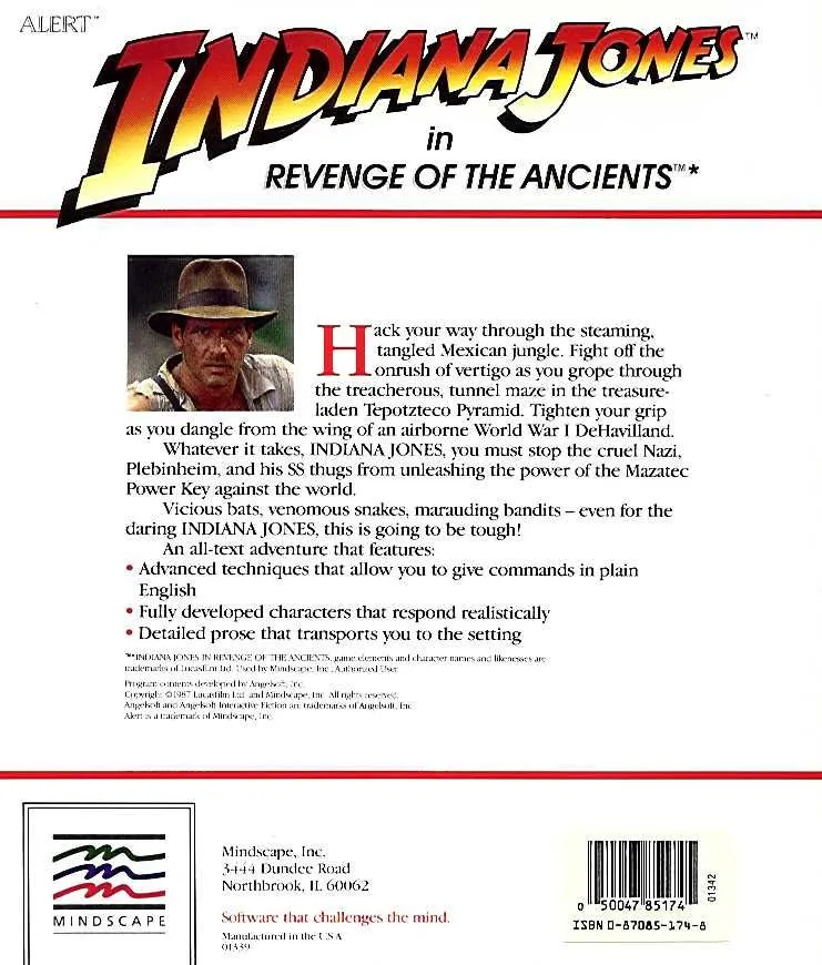 Indiana Jones in Revenge of the Ancients box back