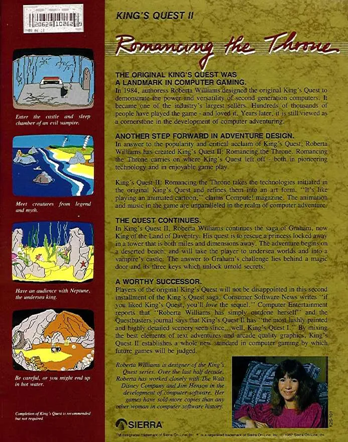 King's Quest II: Romancing the Throne box back