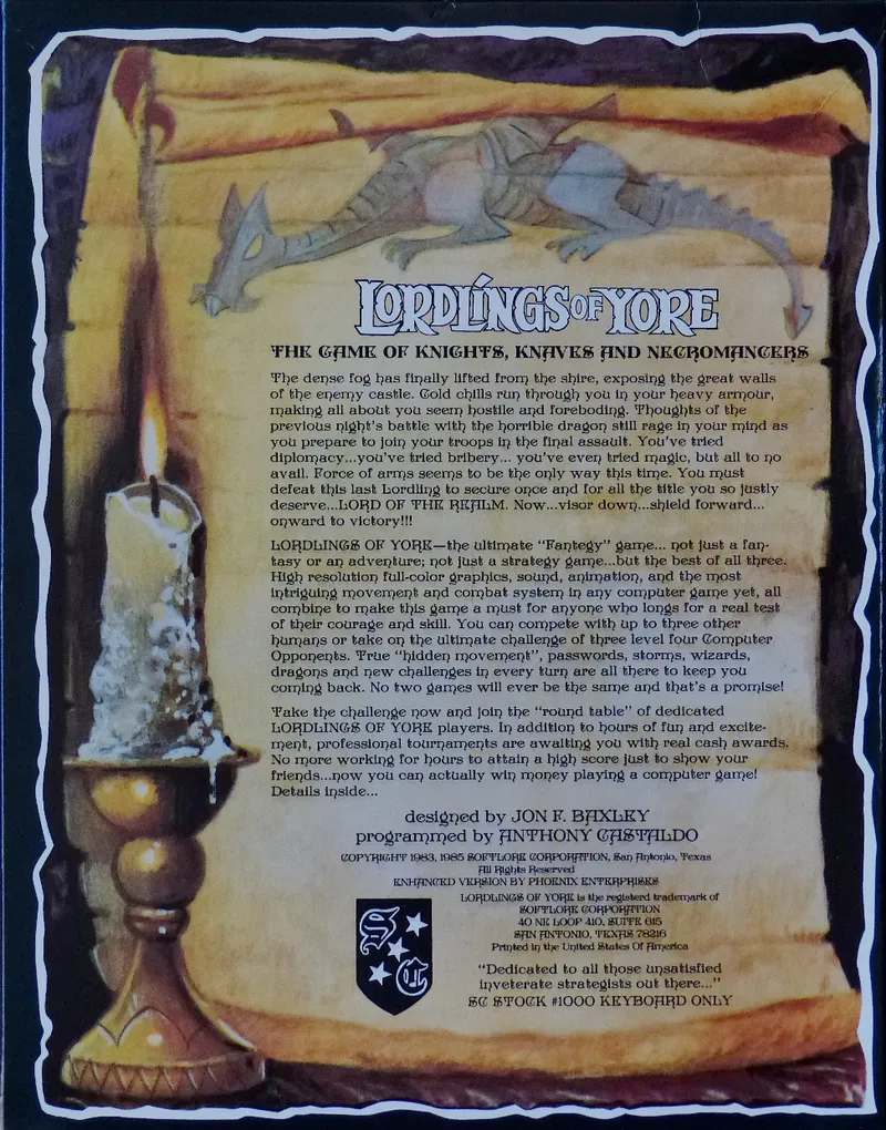 Lordlings of Yore box back