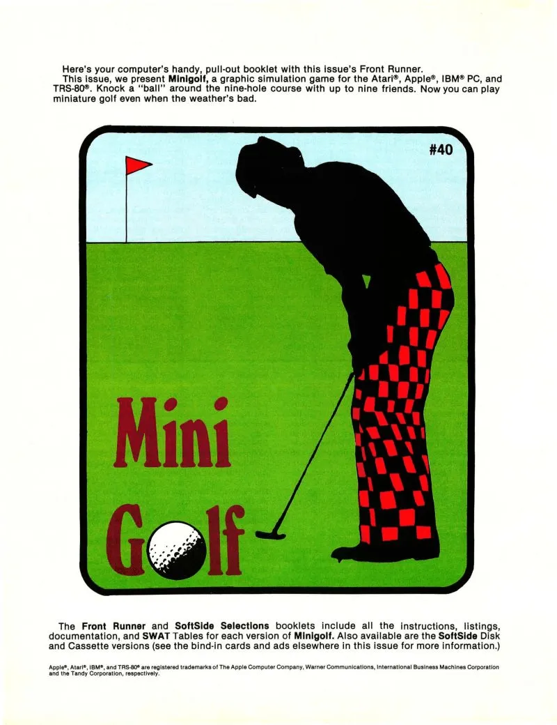 Miniature Golf box art