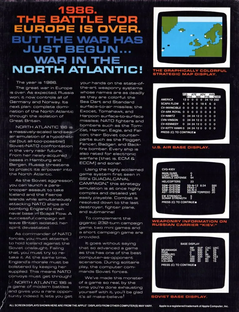 North Atlantic 86 box back