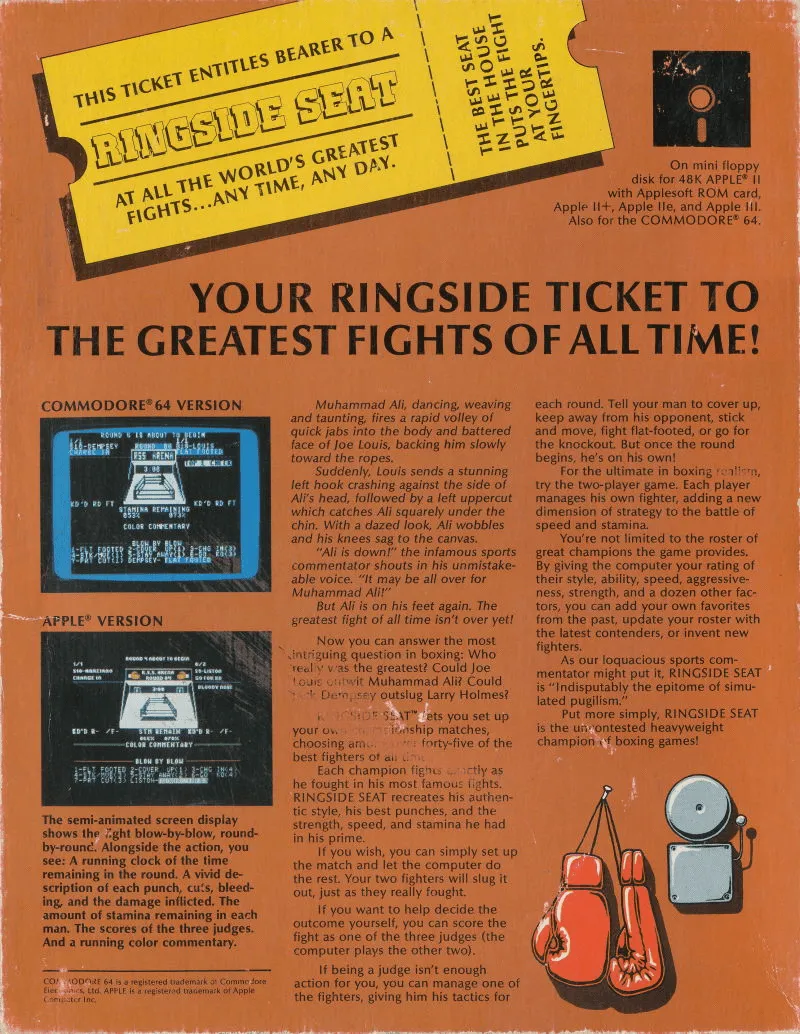 Ringside Seat box back