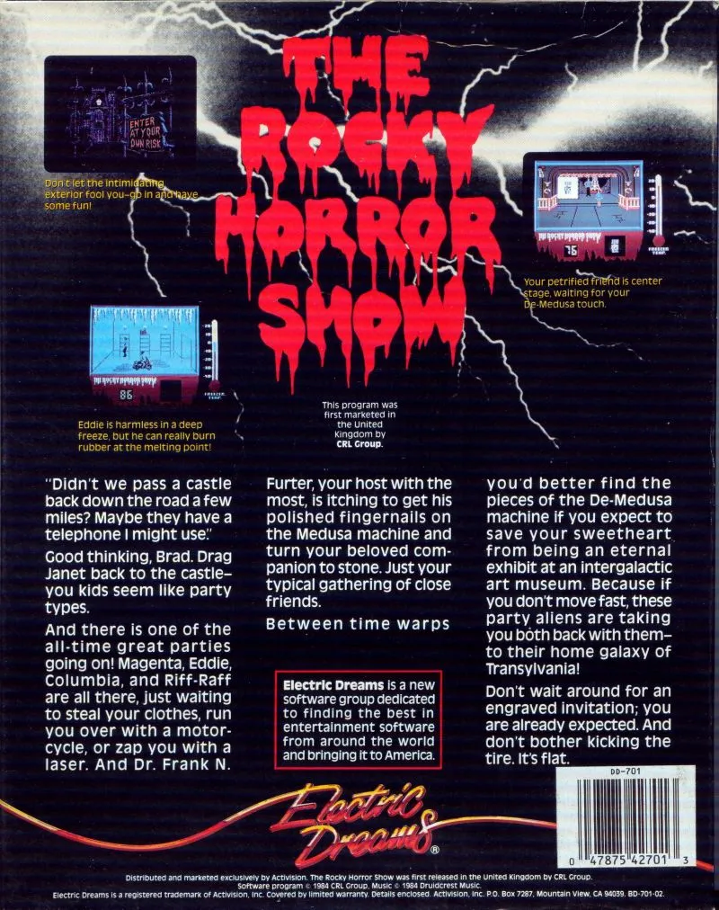 The Rocky Horror Show box back