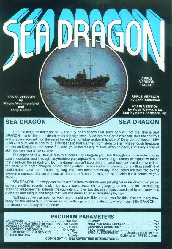 Sea Dragon box back