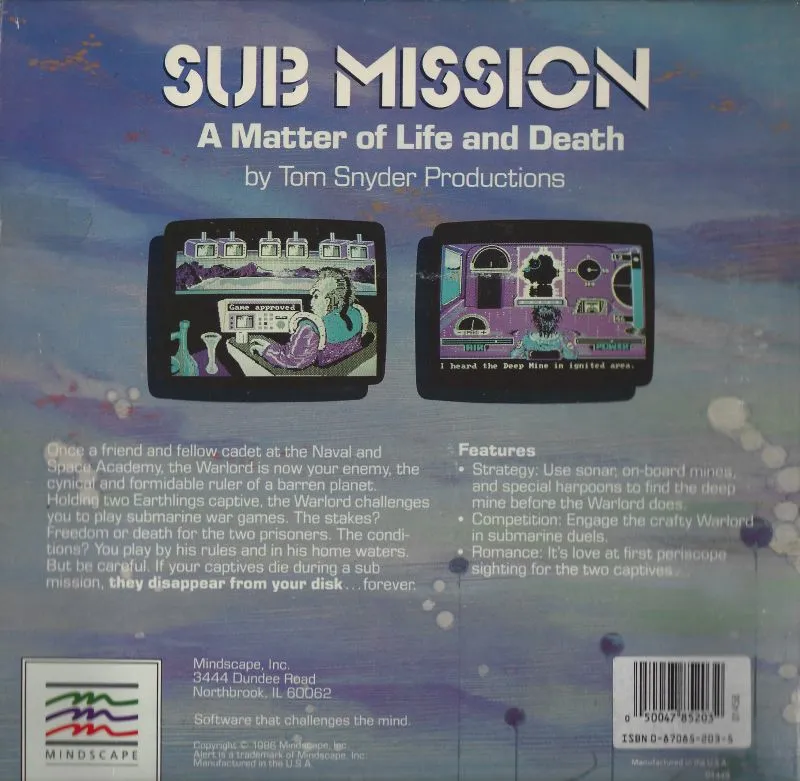 Sub Mission box back