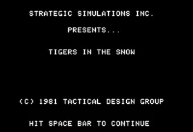 Tigers in the Snow screenshot