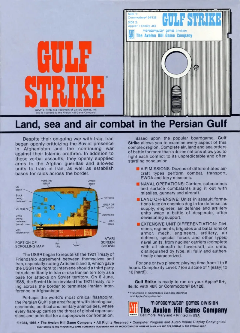 Gulf Strike box back