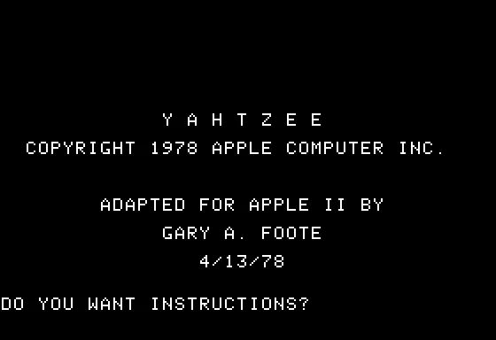 Yahtzee screenshot