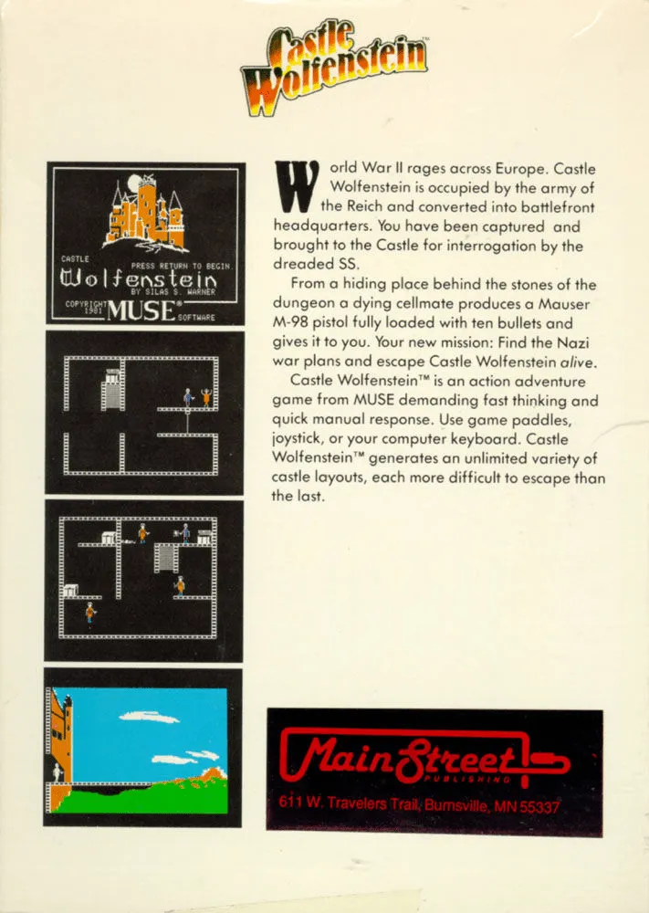 Castle Wolfenstein box back
